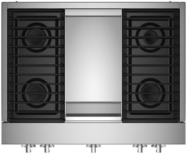 JennAir® NOIR™ 36" Stainless Steel Natural Gas Rangetop-2