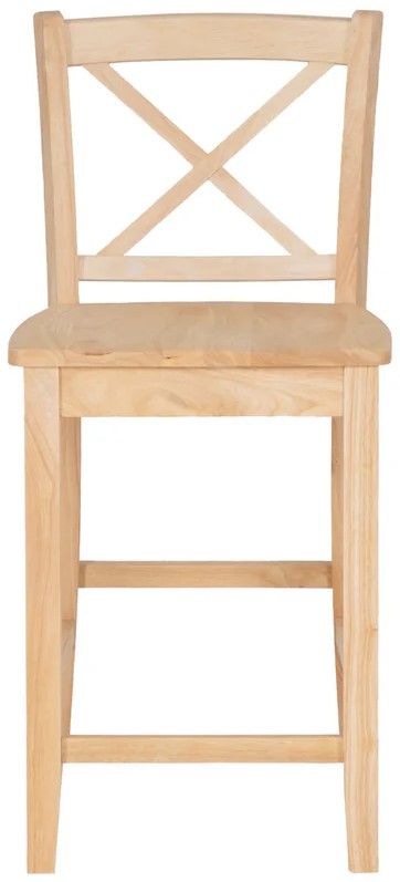 Linon Torino Unfinished X-Back Counter Stool-3