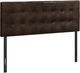 Tête de lit Queen grand grand en tissu brun Monarch Specialties®-0