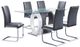 Global Furniture USA D1628DT 7-Piece Gray Dining Set-0