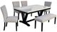 American Wholesale Furniture Shelly White Top Dining Table wityh Black Base-3