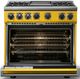 Viking® 7 Series 36" Daffodil Pro Style Dual Fuel Range with Griddle-1