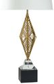 StyleCraft Black/Gold Veil/White Table Lamp-2