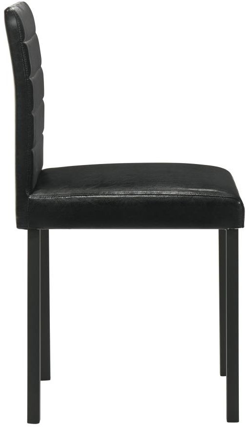 Coaster® Garza 4-Piece Black Upholstered Dining Side Chair Set-4
