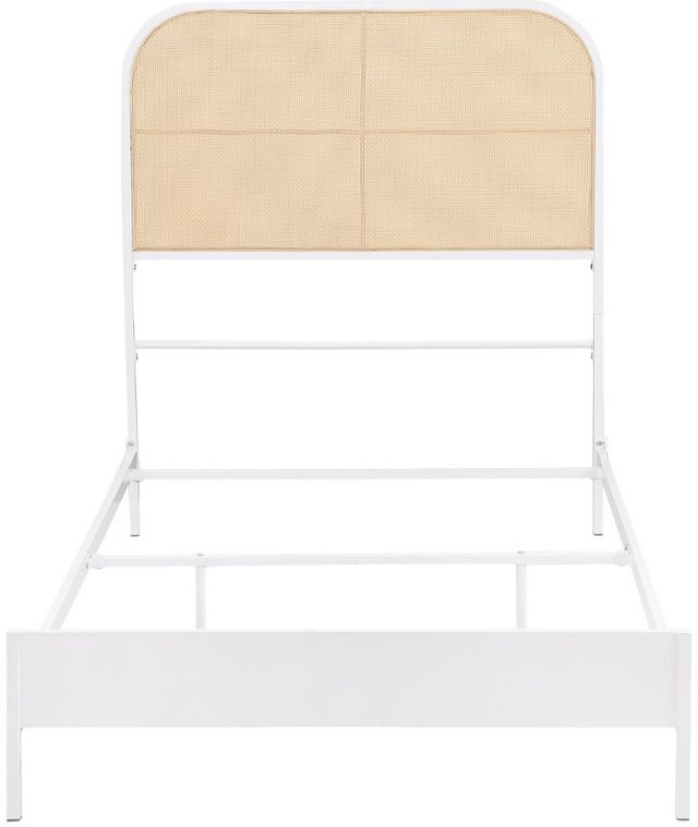 Coaster® Amherst White Twin Metal Rod Bed-1