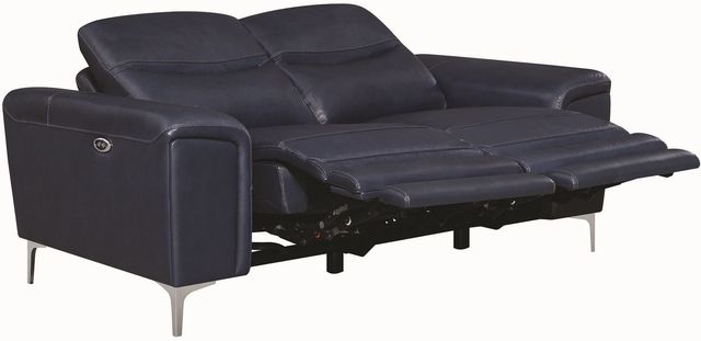 Coaster® Largo Upholstered Power Ink Blue Loveseat-1