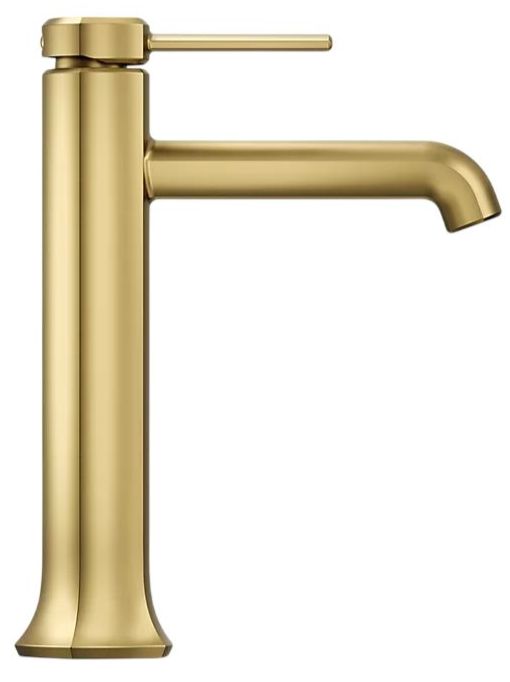 KOHLER® Occasion® Vibrant Brushed Moderne Brass Tall Single-Handle Bathroom Sink Faucet-2