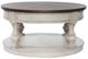 Liberty Furniture Morgan Creek Wirebrushed Tobacco 38" Cocktail Table with Antique White Base-2
