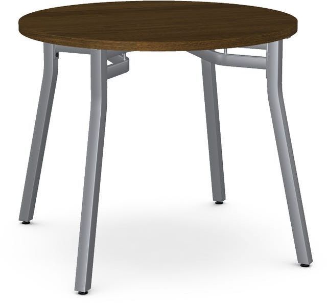 Amisco Moris Walnut Veneer Round Table-0