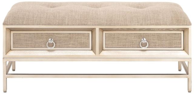 Deco Marche Beige Storage Bench-1