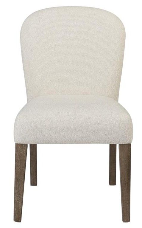 Bernards Trilogy Cocoa/White Sand Arch Upholstered Side Chair-1