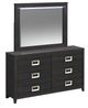 Elements International Tobias 3-Piece Black Full Panel Bedroom Set-2