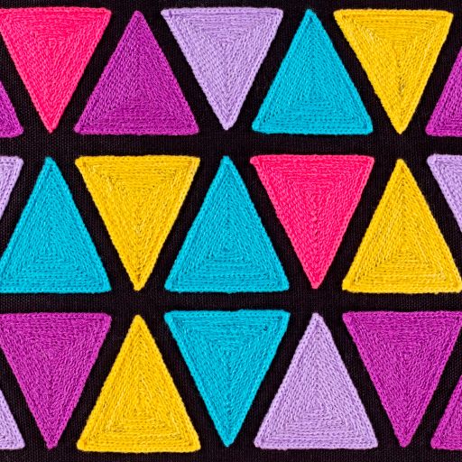 Surya Geometry Bright Purple 20"x20" Toss Pillow with Down Insert-2