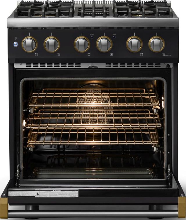 Viking® 5 Series 30" Onyx Pro Style Dual Fuel (LP) Range with Polished Chrome Trim-1