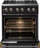Viking® 5 Series 30" Onyx Pro Style Dual Fuel (LP) Range with Polished Chrome Trim-1