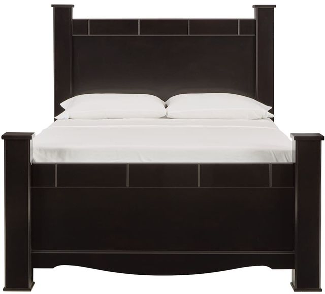 Signature Design by Ashley® Mirlotown Almost Black Queen Poster Storage Bed-3