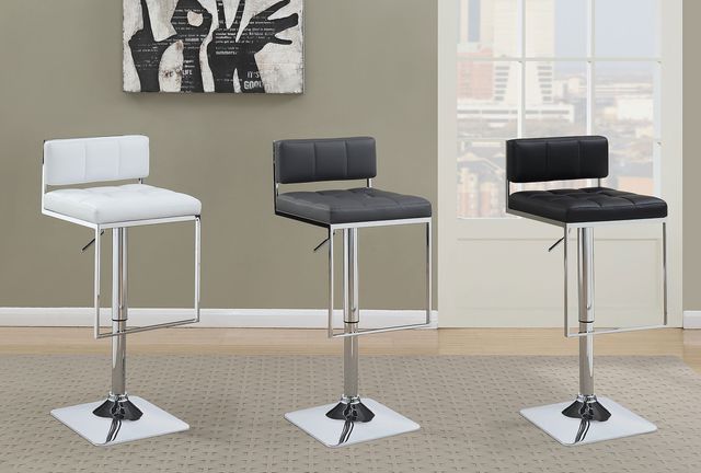 Coaster® Alameda Chrome/Black Adjustable Bar Stool-9