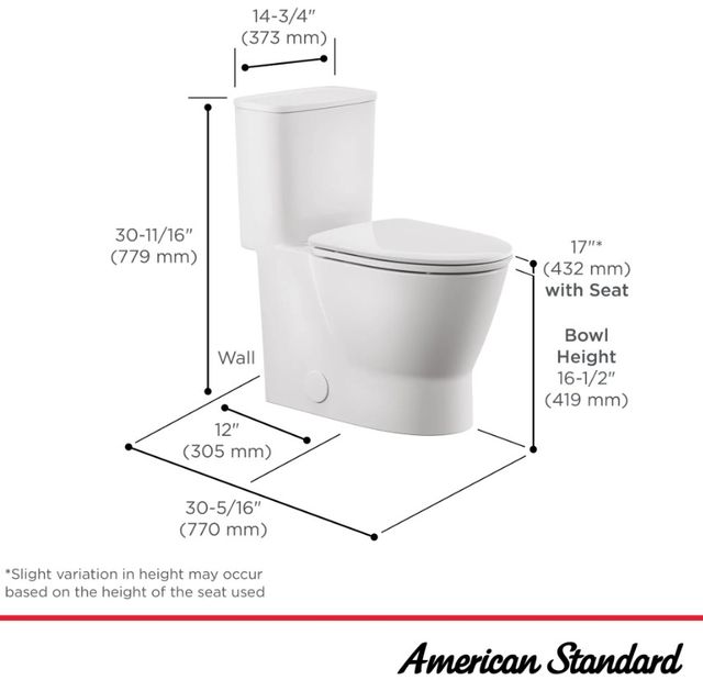 American Standard Aspirations White EcoStrength Skirted Two-Piece Chair-Height Right-Hand Trip Lever Elongated Toilet with Seat-3