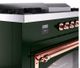 Ilve® Nostalgie II Noblesse 60'' Emerald Green Pro Style Dual Fuel Range with Copper Trim-4