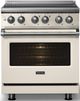 Viking® 5 Series 30" Pure White Pro Style Induction Range with Polished Chrome Trim-4