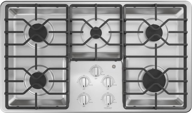 GE® 36" Stainless Steel Built-In Gas Cooktop