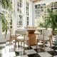 TOV Furniture Nikita Cream/Natural Vegan Leather Dining Chair-1