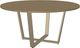 Table de salle à manger ronde personnalisable à plateau en stratifié thermofusionné avec base en métal de Amisco Ellington-1