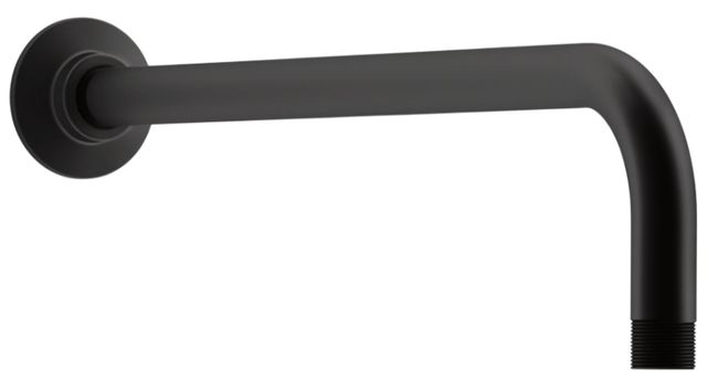 KOHLER® Matte Black Wall-Mount Rainhead Arm and Flange-0