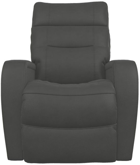 La-Z-Boy® Baron Blue Grey Leather Power Rocking Recliner with Headrest-1