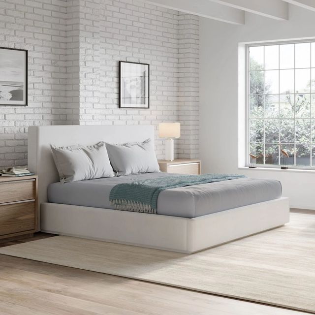 Modus Furniture One Pearl Eastern King Upholstered Platform Bed-1