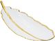 A & B Home Gold/White Decorative Leaf Bowl-1