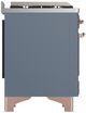 Ilve® Majestic III 40" Blue Gray Pro Style Dual Fuel Liquid Propane Range with Triple Glass Door and Copper Trim-3