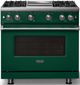 Viking® 5 Series 36" Ivy Pro Style Gas (NG) Range with Polished Chrome Trim-4