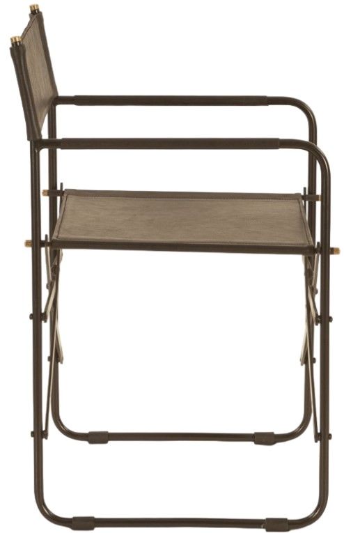 Home Trends & Design Copenhagen Black/Gray Septarian Directors Chair-3