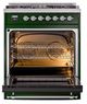 Ilve® Nostalgie II Noblesse 30" Emerald Green Pro Style Dual Fuel Range with Chrome Trim-2