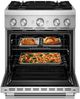 KitchenAid® 30" Stainless Steel 4 Burner Pro Style Dual Fuel Range with No Preheat Air Fry Mode-3