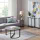 Olliix by INK+IVY Evan Black Round Glass Accent End Table-5