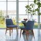 Armen Living Azalea 2-Piece Blue/Walnut Dining Side Chair Set-1