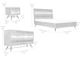Armen Living Bridges 4-Piece Two Tone Grey King Bedroom Set-4