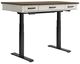 Intercon Drake French Oak/Rustic Gray Lift Desk-0