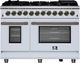 FORNO® Massimo Series Alta Qualita 48" White Pro Style Dual Fuel Range-0