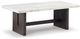 Signature Design by Ashley® Burkhaus White Coffee Table with Dark Brown Base-0