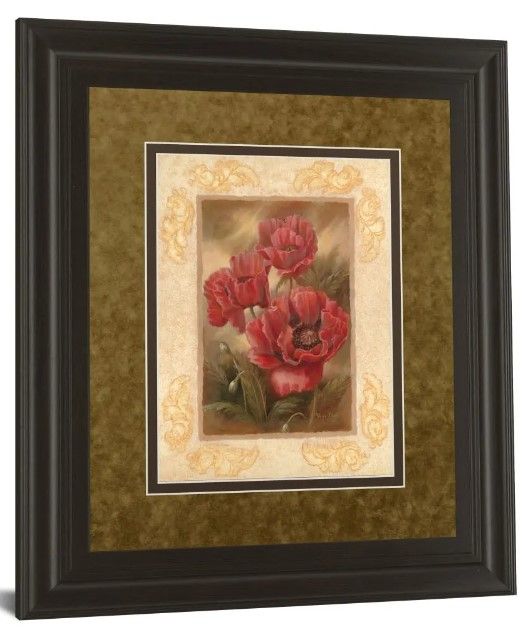 Classy Art Daphnes Poppies By Vivian Flasch Wall Art-0