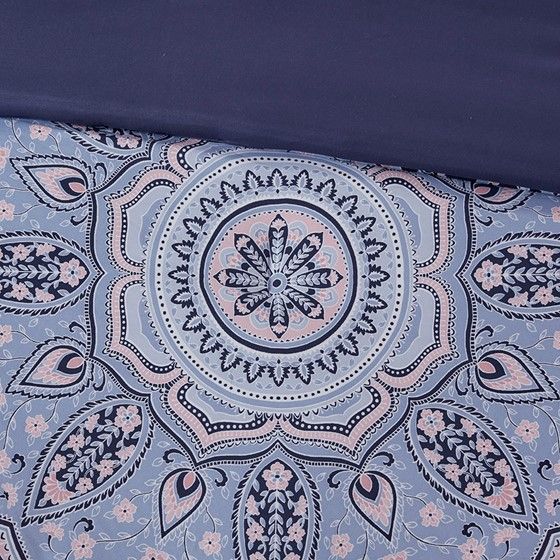 Olliix by Intelligent Design Odette Blue Boho Twin/Twin XL Comforter Set-4