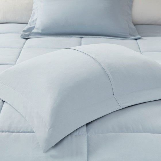 Olliix by Madison Park Sarasota Seafoam Blue King/California King Microcell Down Alternative Comforter Mini Set-3