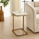 Uttermost® Tylan Brass/White Marble Accent Table-1