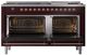 Ilve® Nostalgie II Noblesse 60'' Burgundy Pro Style Dual Fuel Range with Copper Trim-1