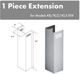 ZLINE 36" Stainless Steel Chimney Extension -3