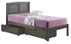 Donco Kids Antique Grey Twin Louver Bed With Under Bed Drawers-0