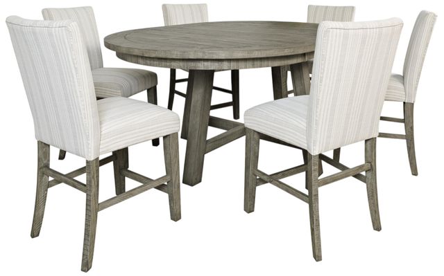 Jofran Inc. Telluride 7-Piece Brown/Driftwood Counter Dining Set-0